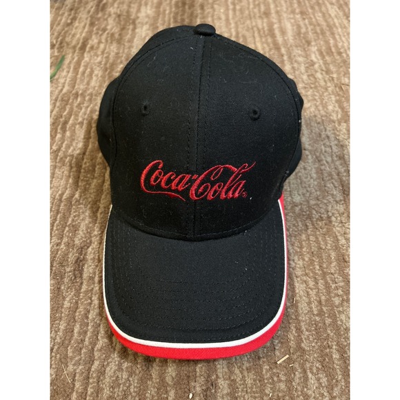Coca-Cola Baseball Cap‎ Black Red White Logo Hat Adult Mens - Picture 1 of 4